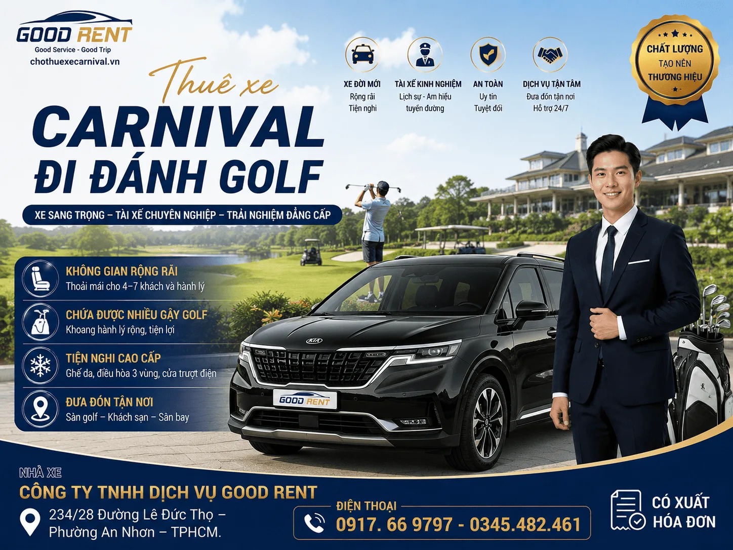 Dịch vụ cho thuê xe carnival đi đánh gold