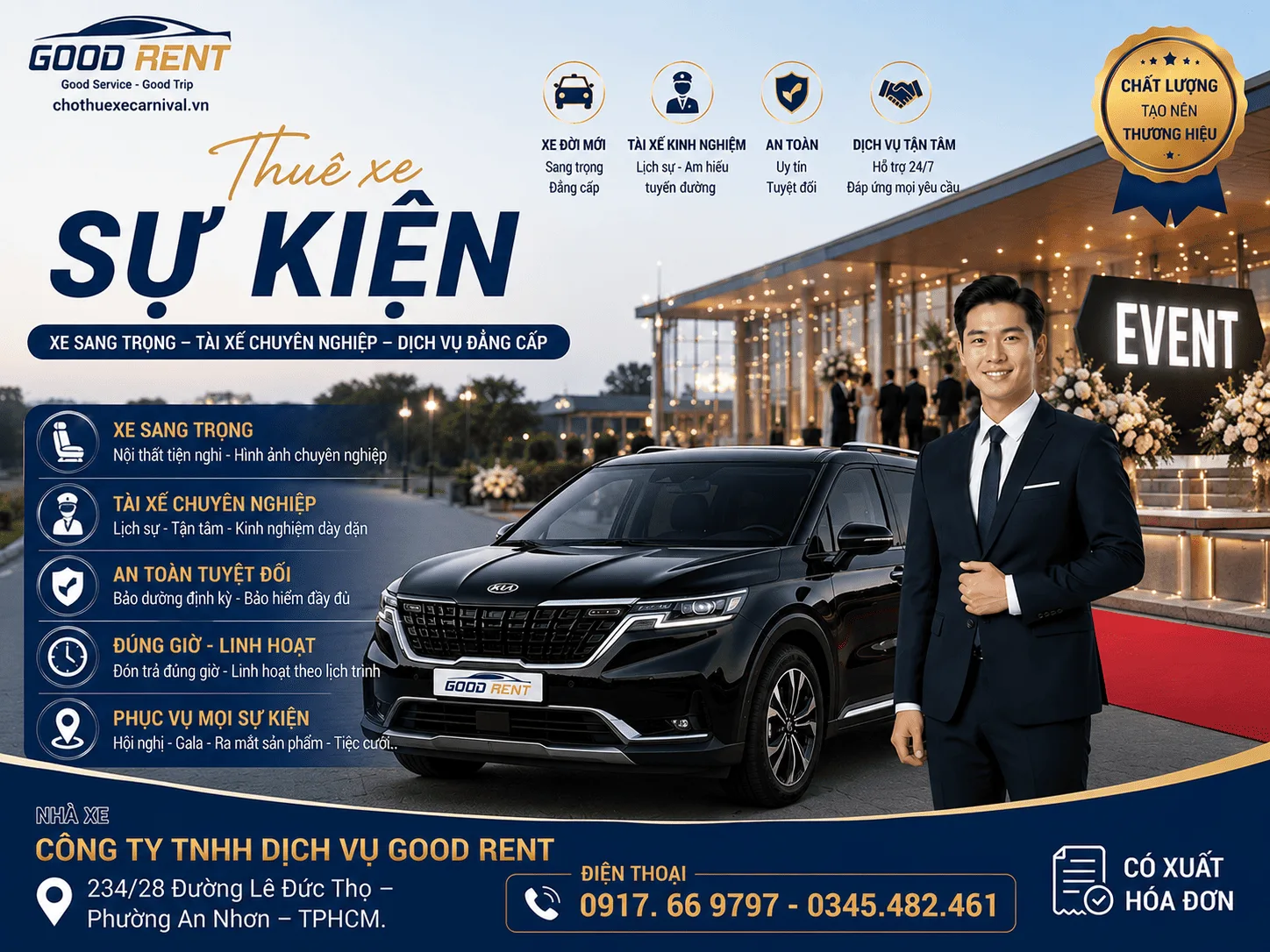 dịch vụ cho thuê xe sự kiện