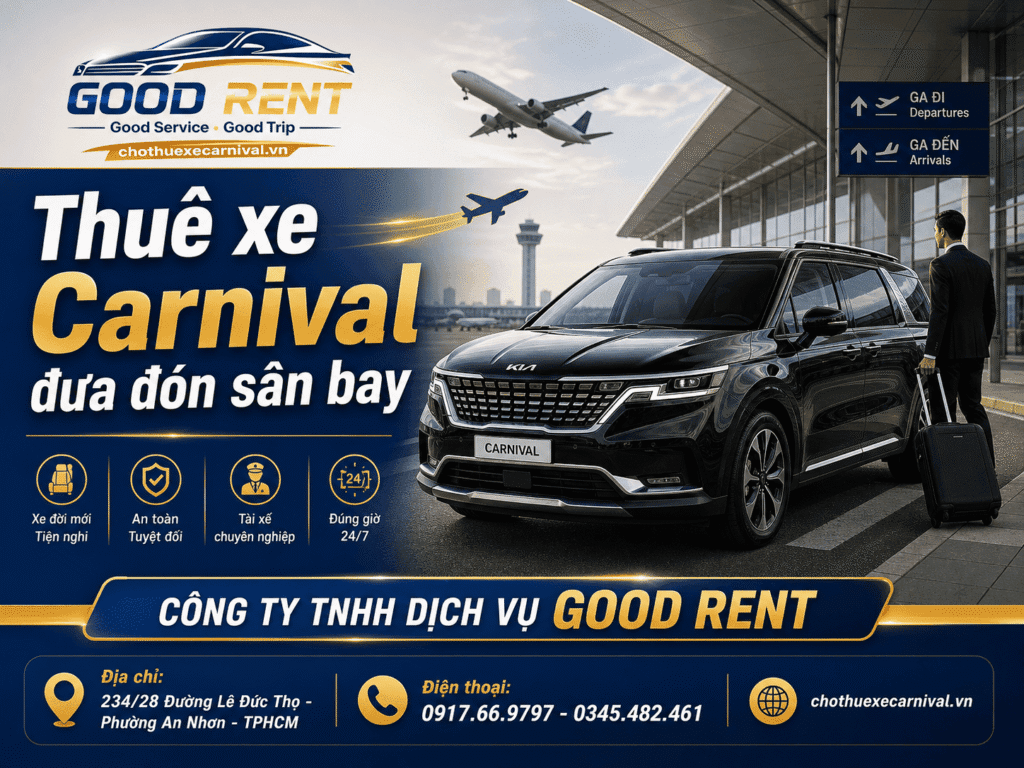 Dịch vụ cho thuê xe có tài xê đưa đón sân bay