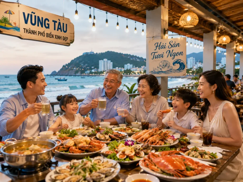 Bữa tối gia đình bên biển Vũng Tàu