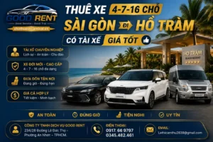 Thuê xe 4 7 16 chỗ Sài Gòn đi Hồ Tràm có tài xế