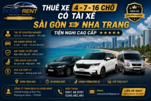 Thuê xe 4 7 16 chỗ có tài xế Sài Gòn đi Nha Trang tiện nghi cao cấp